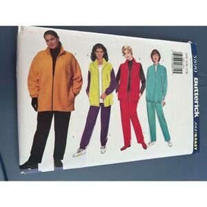 🧵Butterick 5890 Women's/Petite Jacket, Vest & Pants Pattern–Size 28W–32W–UNCUT✂